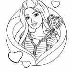 barbie para colorir