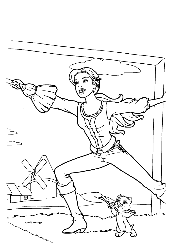 barbie para colorir