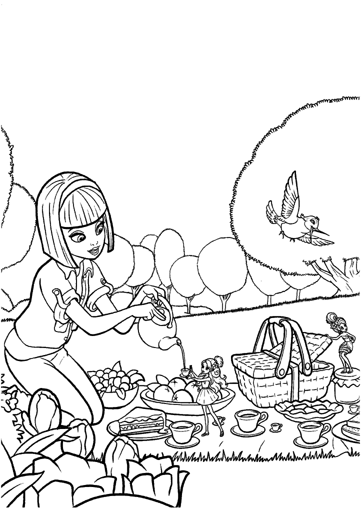 barbie para colorir