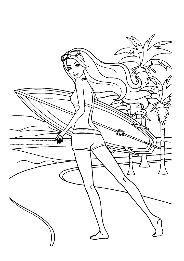 barbie para colorir
