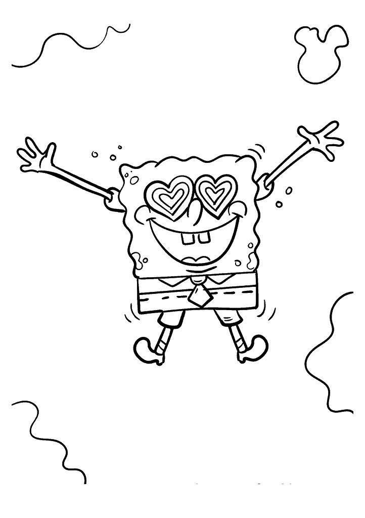 bob esponja para colorir
