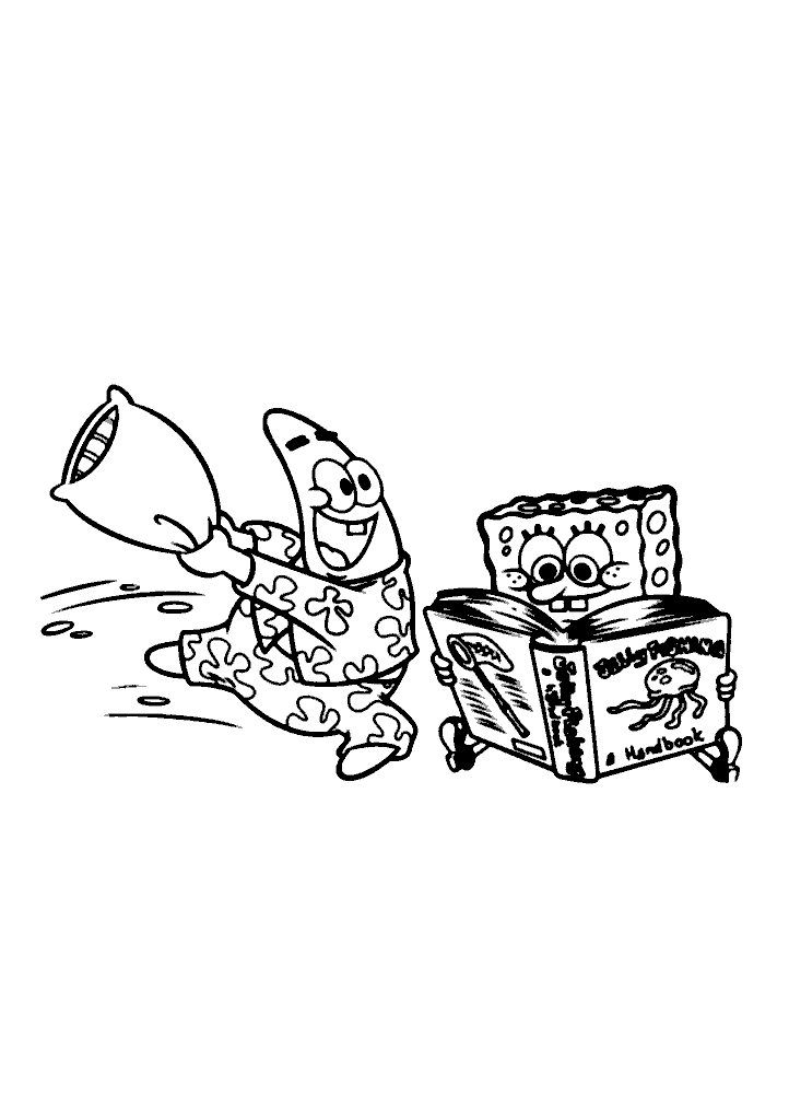 bob esponja para colorir