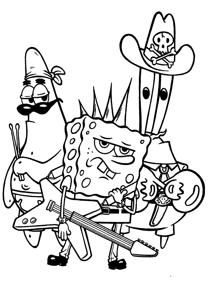 bob esponja para colorir