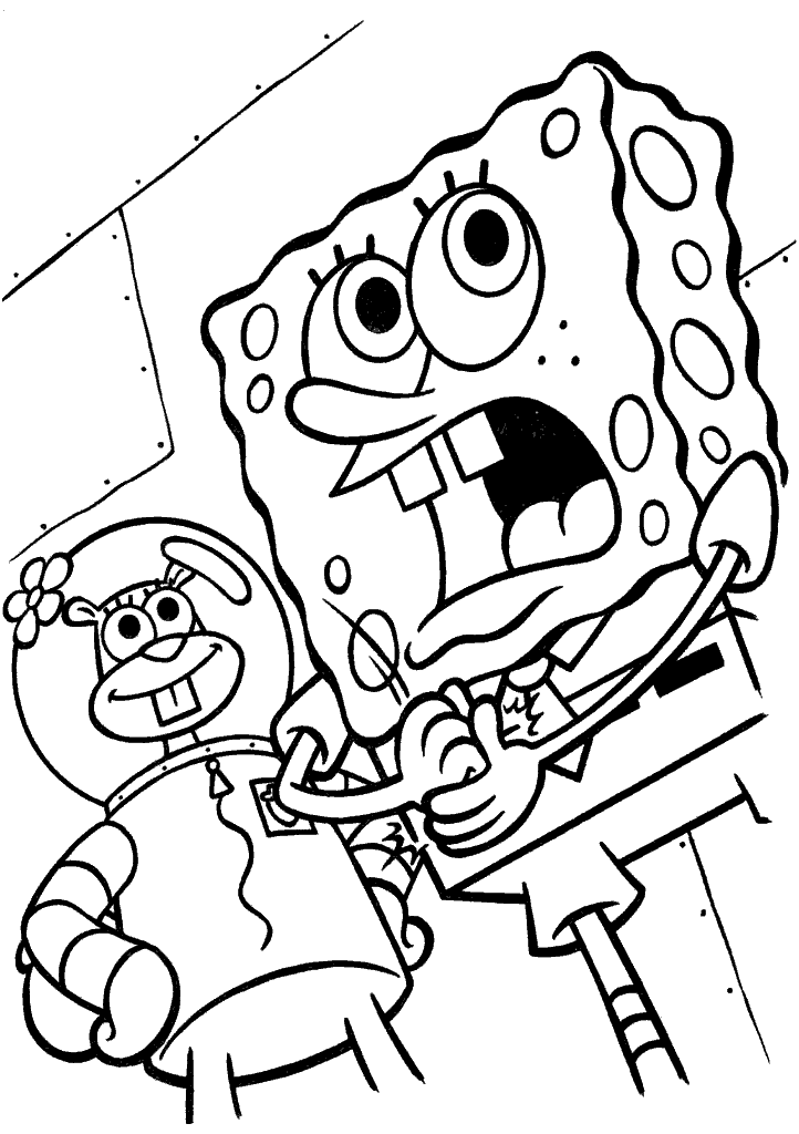 bob esponja para colorir