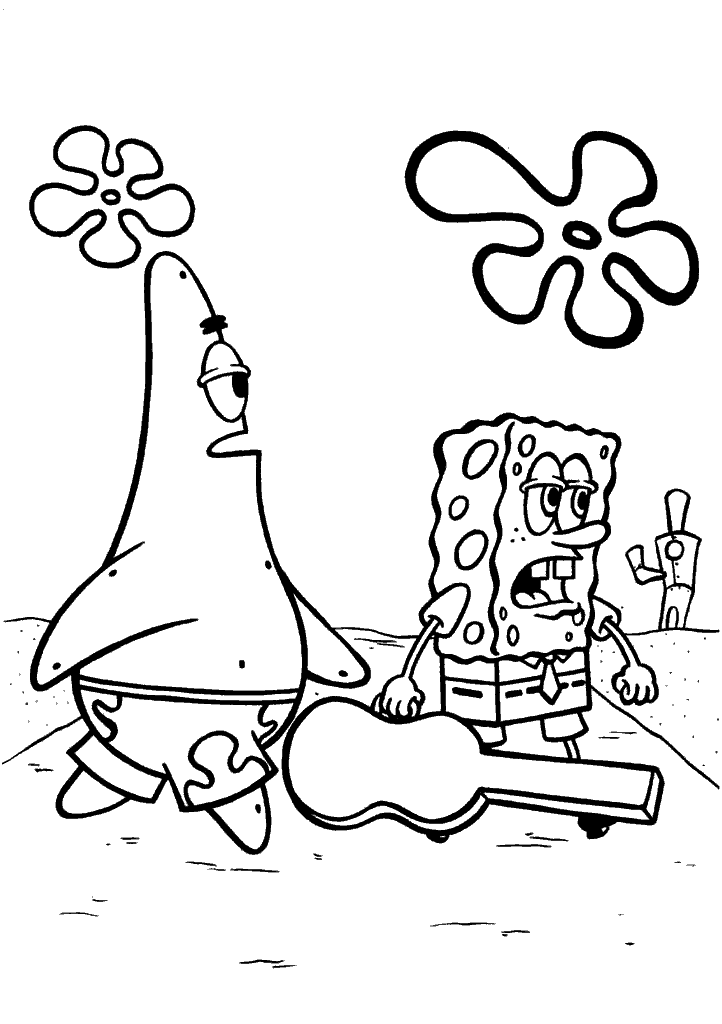 bob esponja para colorir
