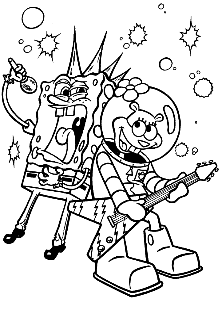 bob esponja para colorir