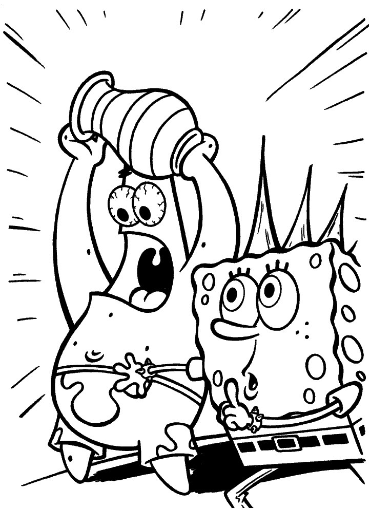 bob esponja para colorir