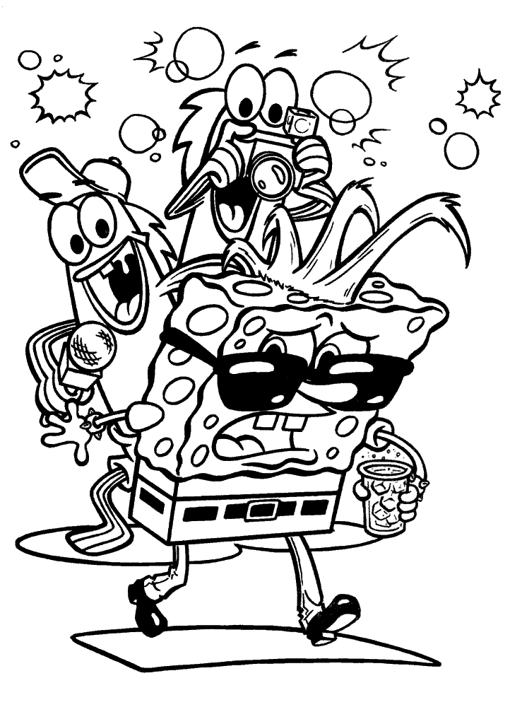 bob esponja para colorir