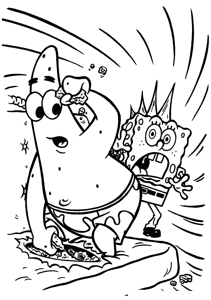 bob esponja para colorir