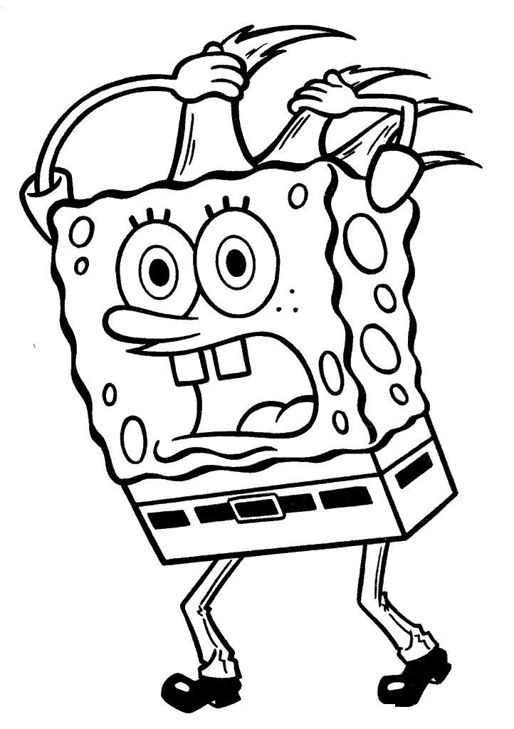 bob esponja para colorir