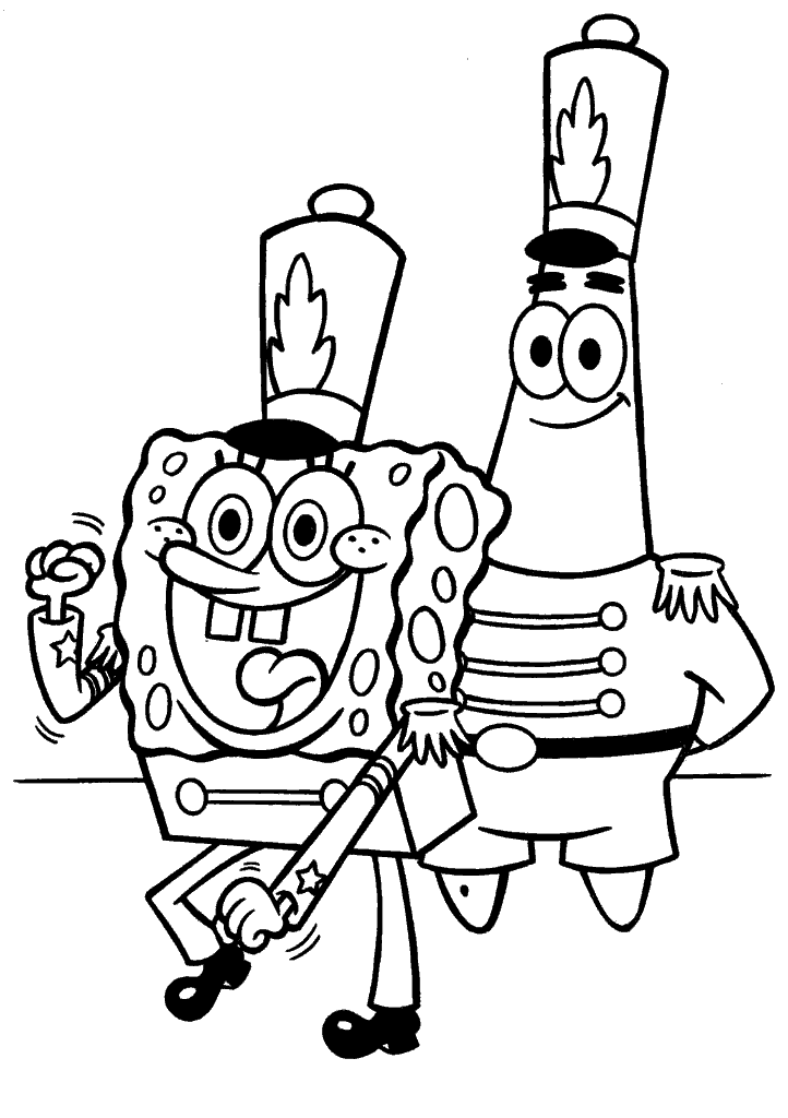 bob esponja para colorir
