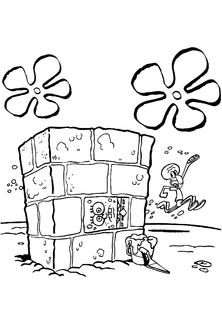 bob esponja para colorir