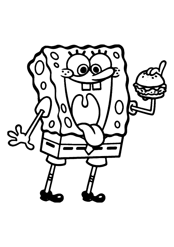 bob esponja para colorir