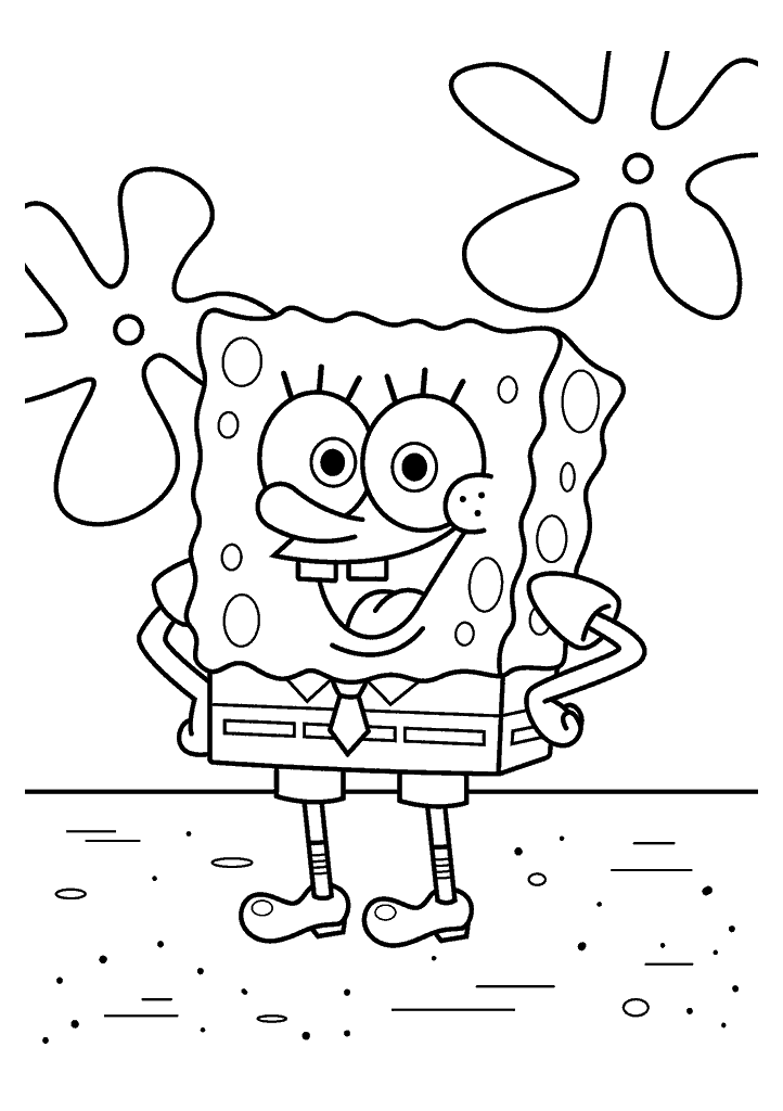 bob esponja para colorir