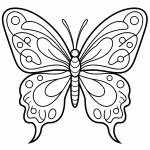 borboleta para colorir