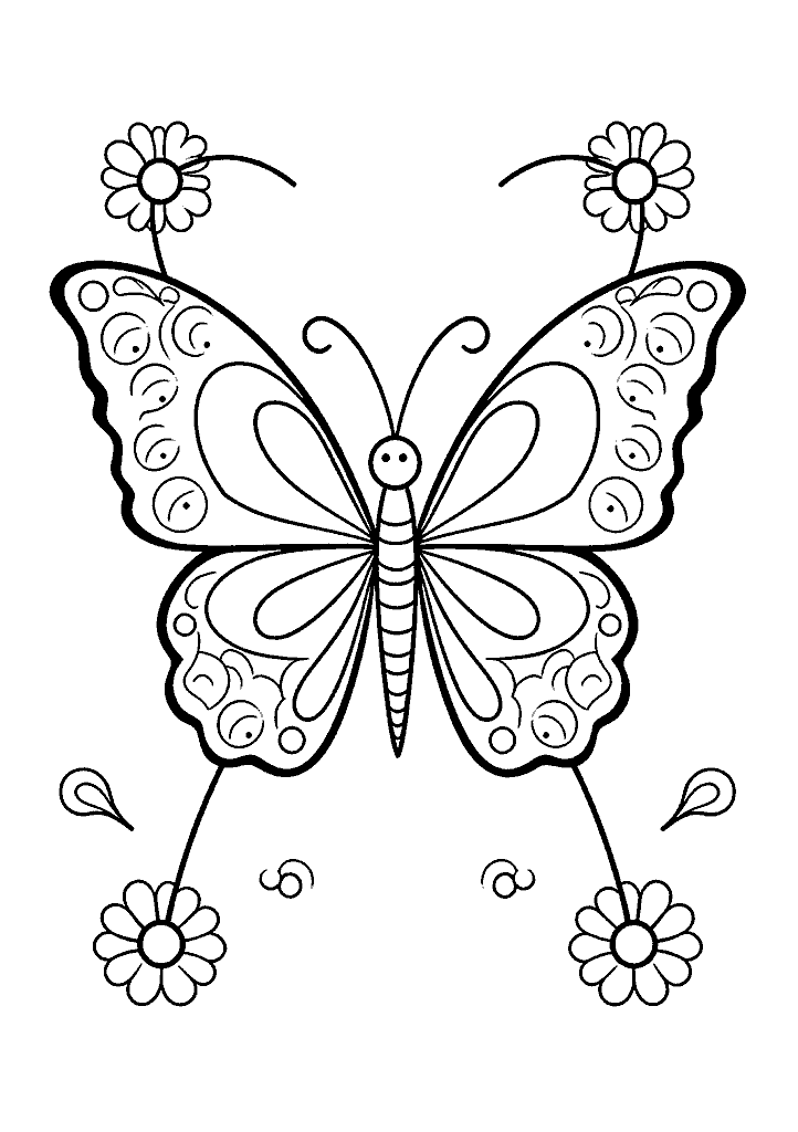 borboleta para colorir