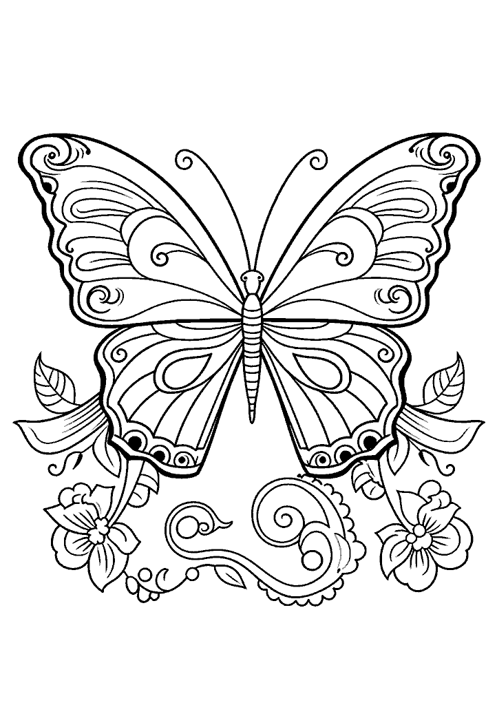 borboleta para colorir