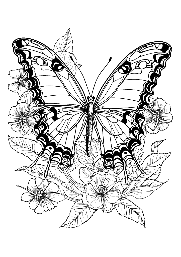 borboleta para colorir