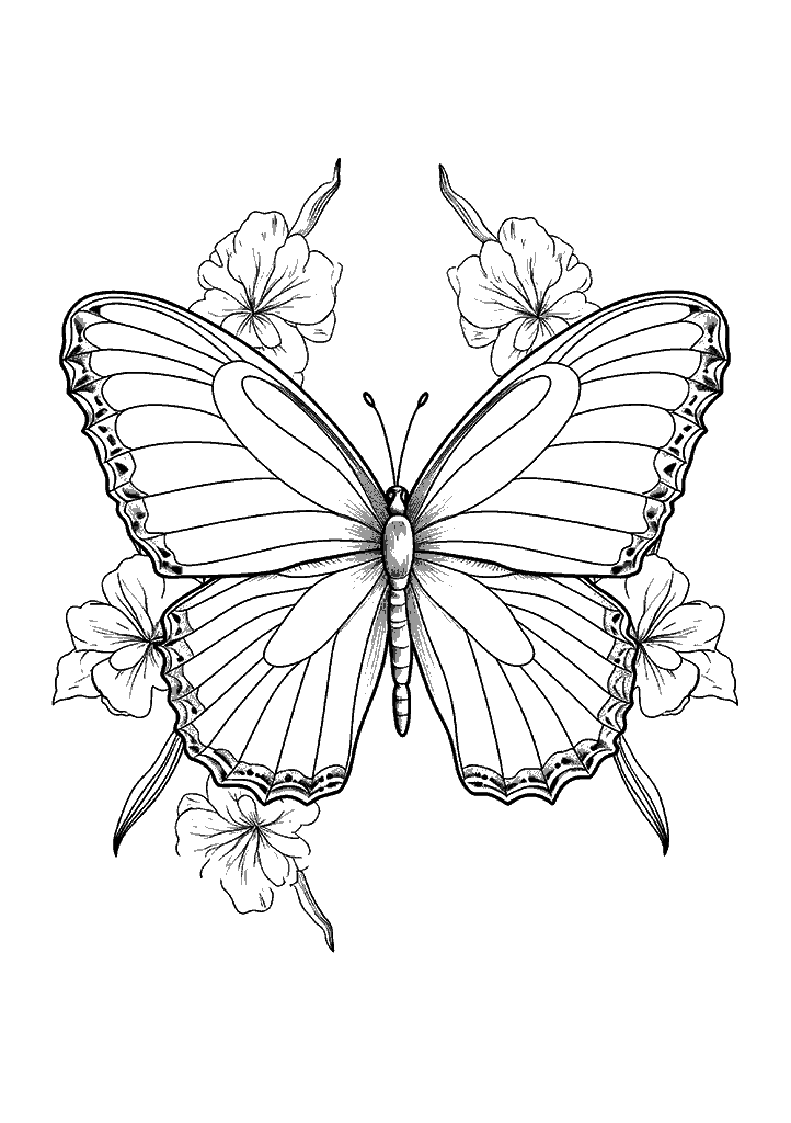 borboleta para colorir