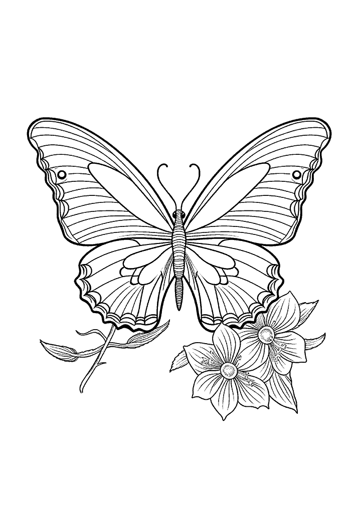 borboleta para colorir