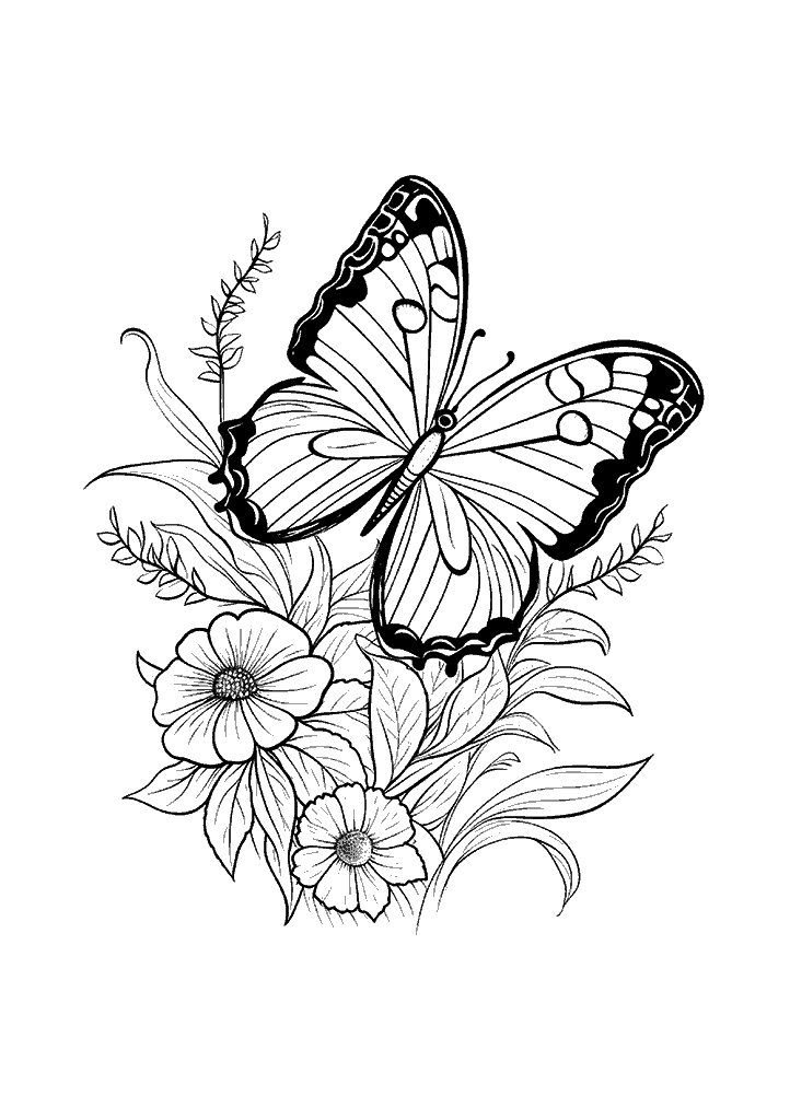 borboleta para colorir