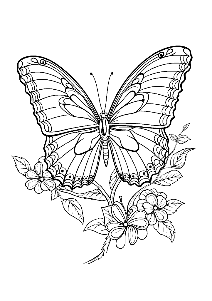 borboleta para colorir