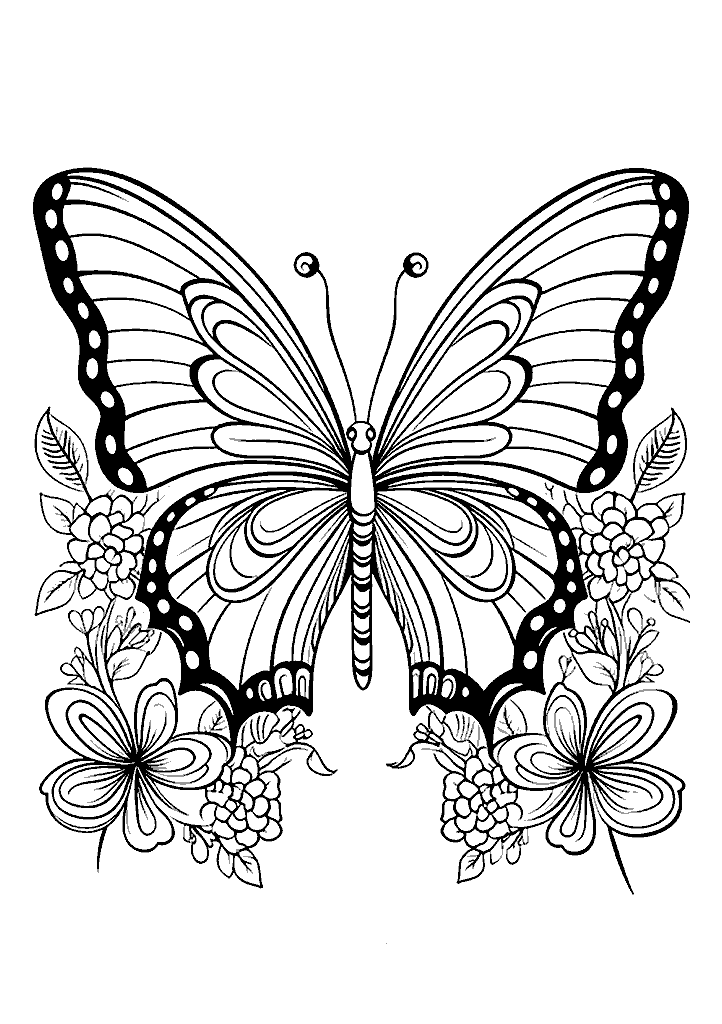 borboleta para colorir