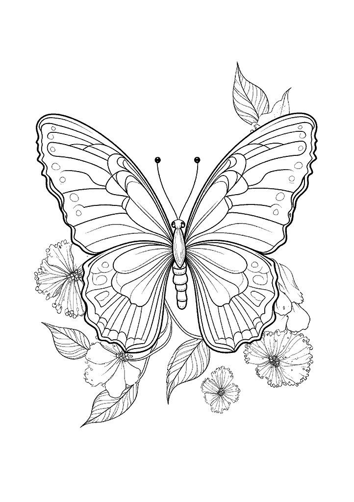 borboleta para colorir