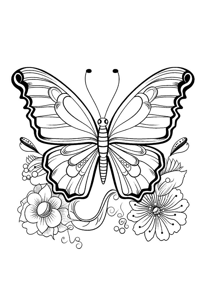 borboleta para colorir