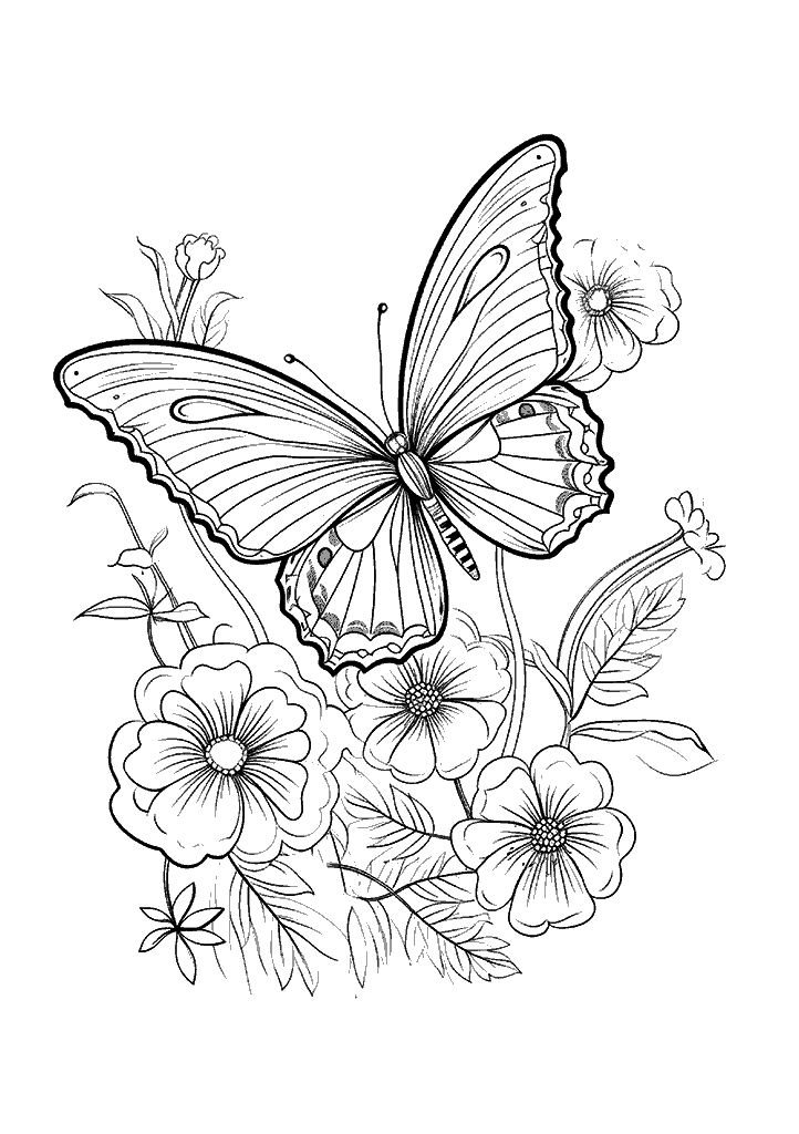 borboleta para colorir