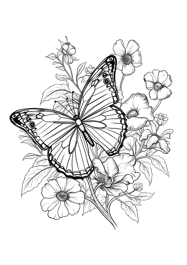 borboleta para colorir