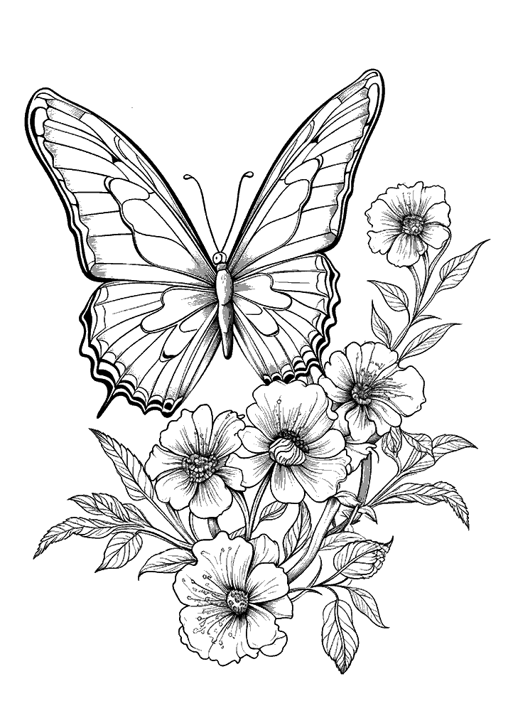 borboleta para colorir