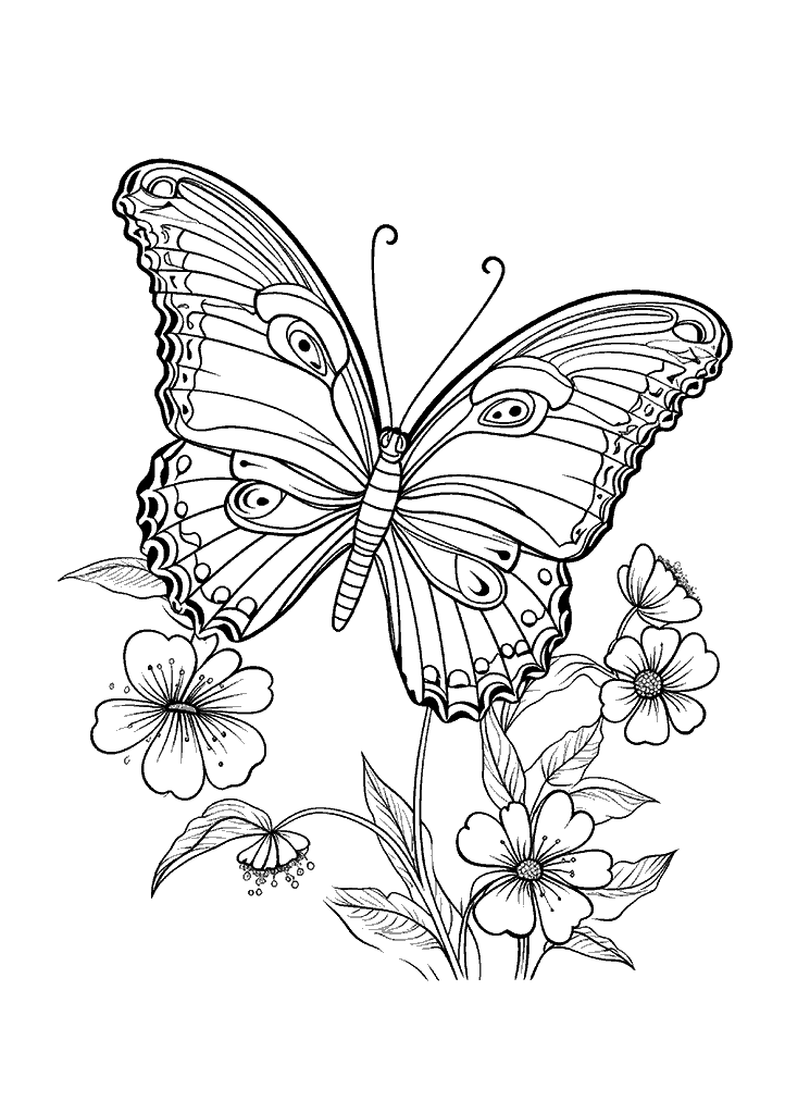 borboleta para colorir