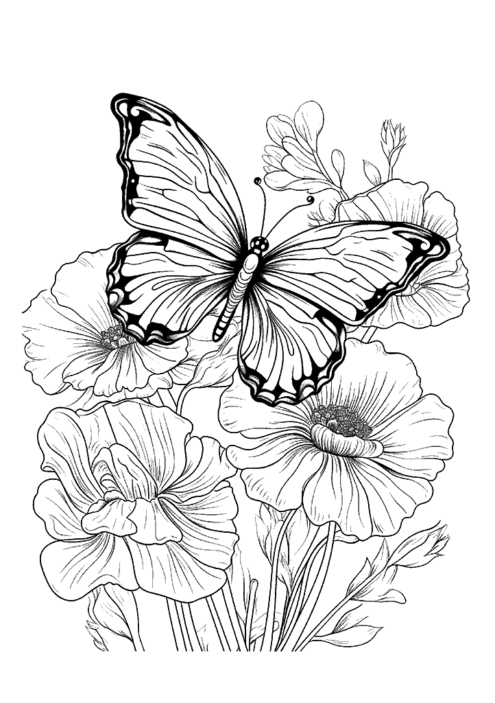 borboleta para colorir