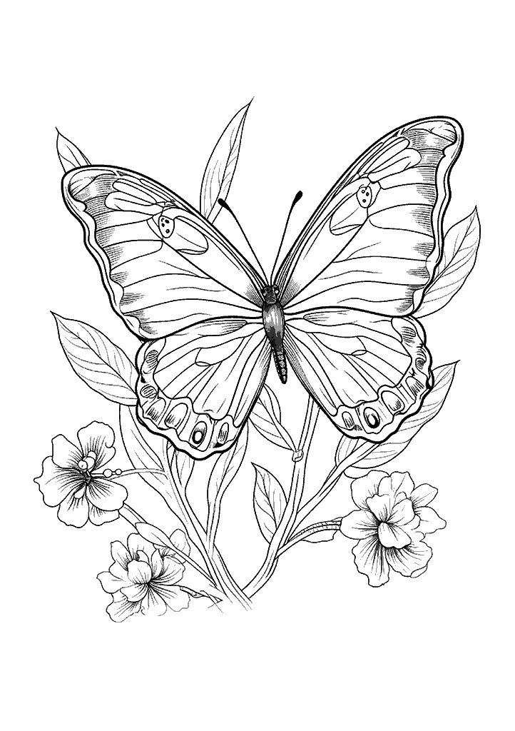 borboleta para colorir