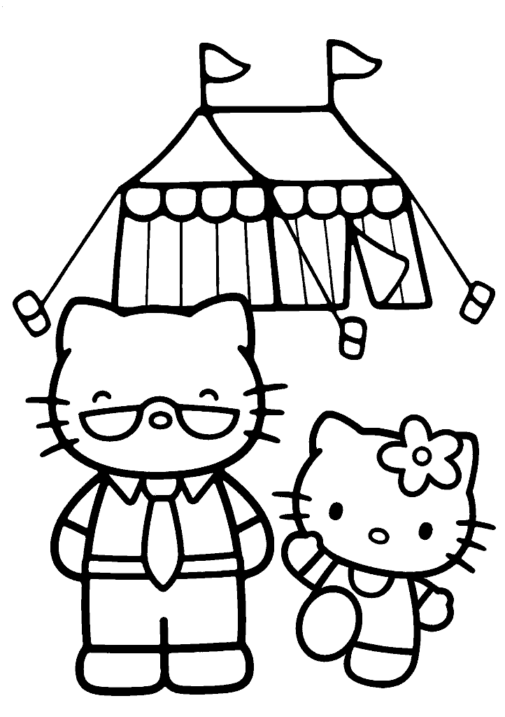 hello kitty para colorir