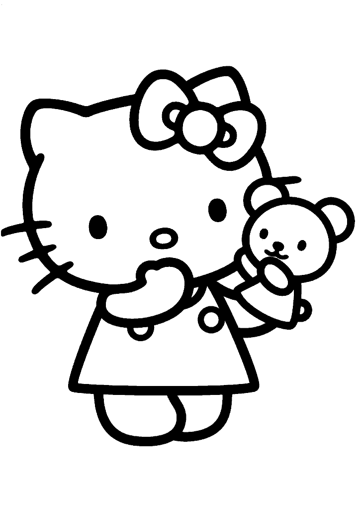 hello kitty para colorir