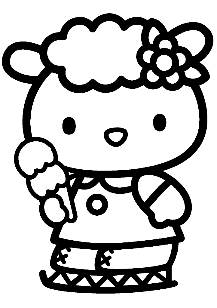 hello kitty para colorir