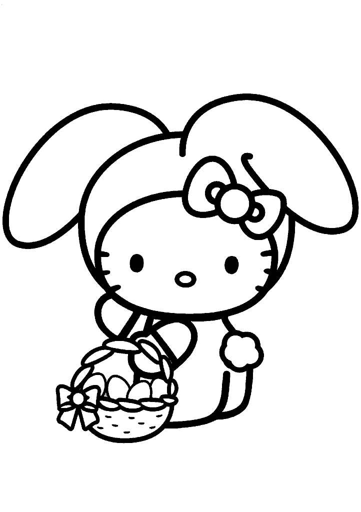 hello kitty para colorir
