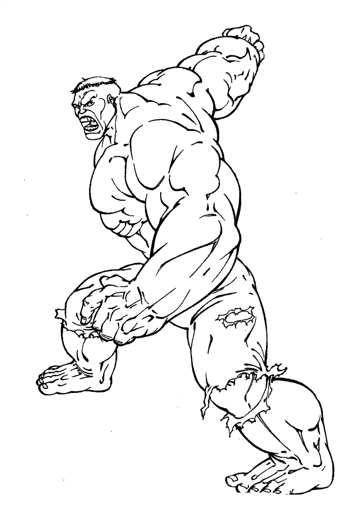 hulk para colorir