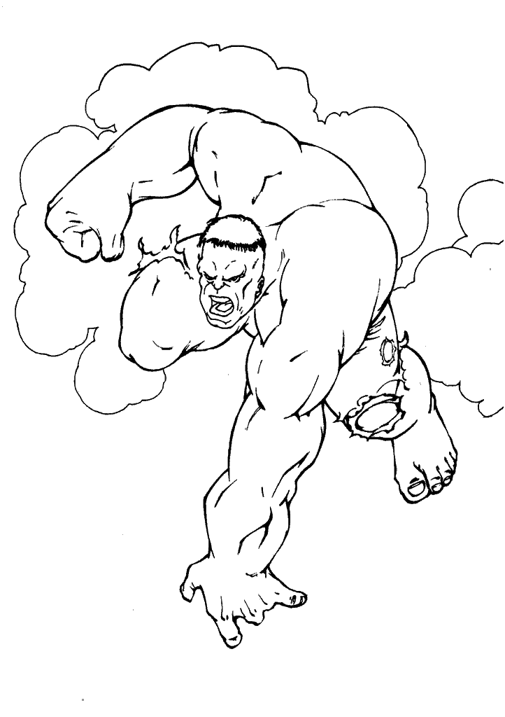 hulk para colorir