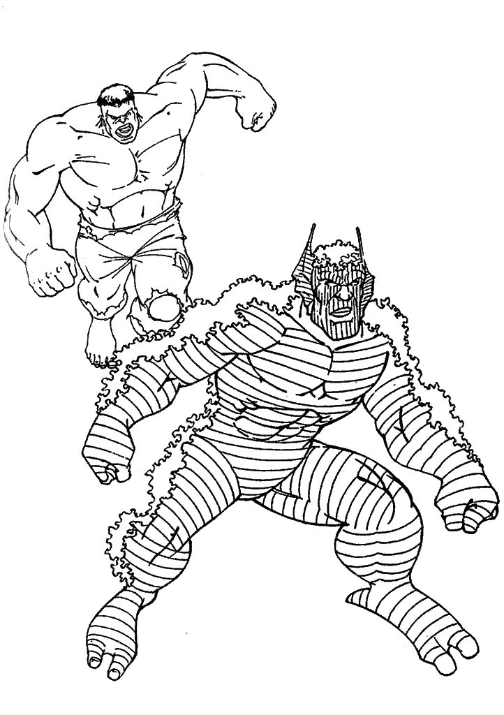 hulk para colorir