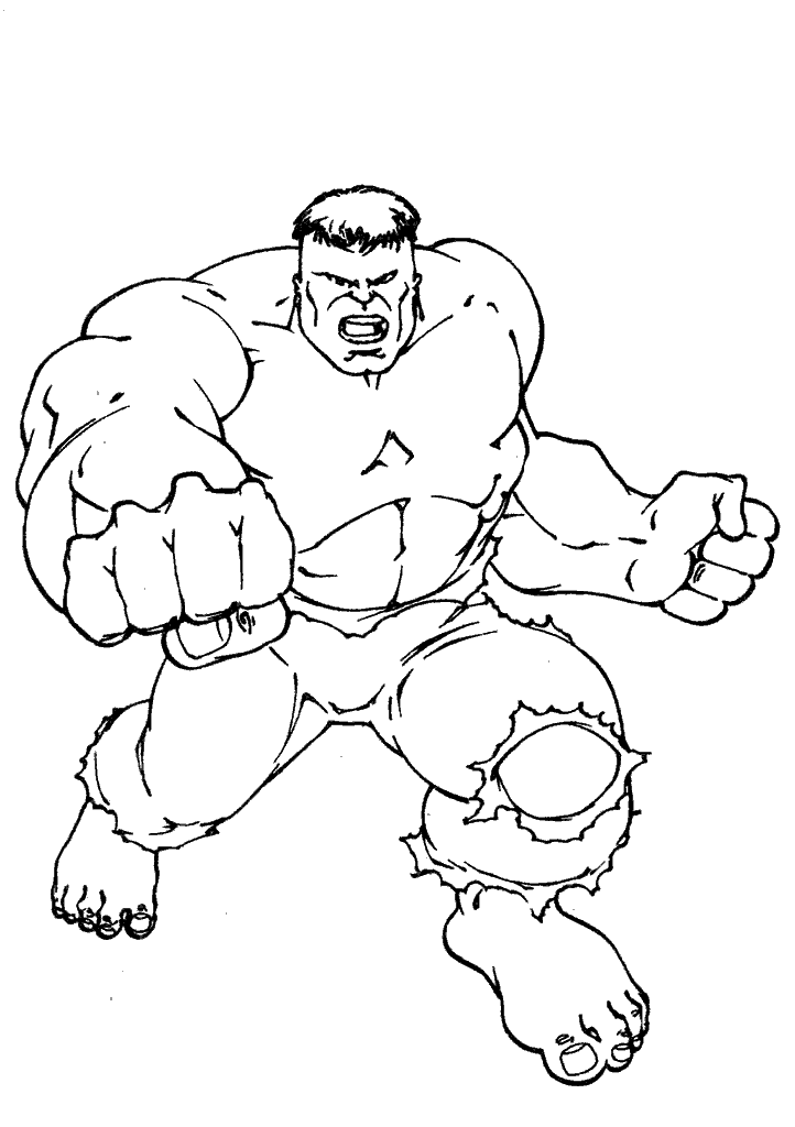 hulk para colorir