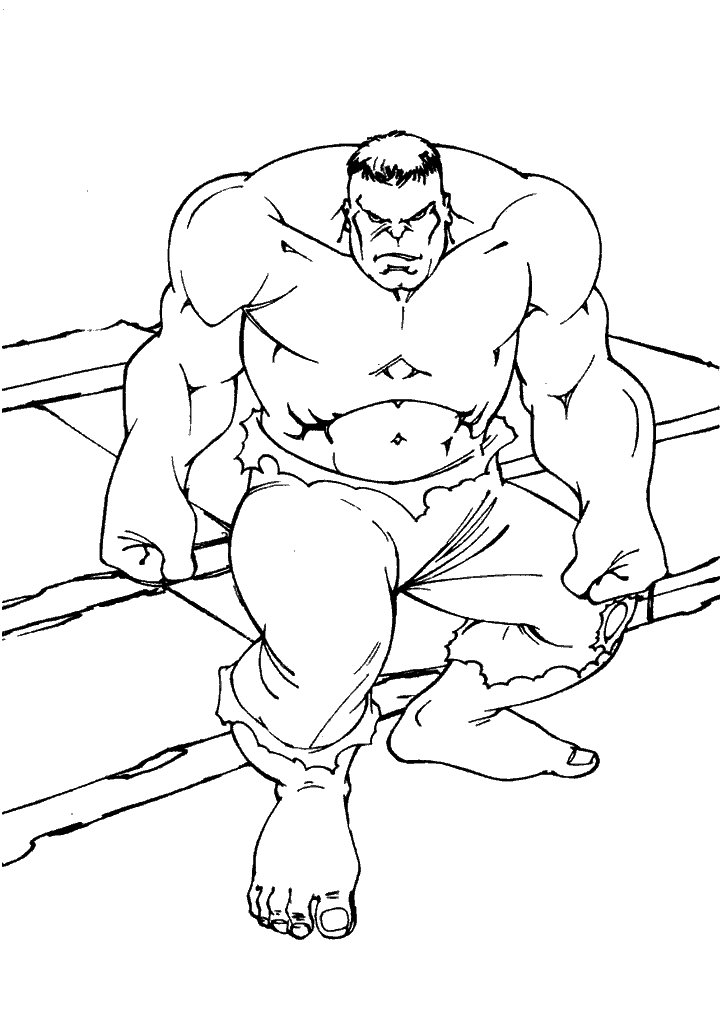 hulk para colorir