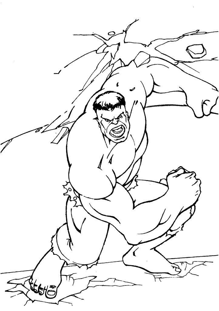 hulk para colorir