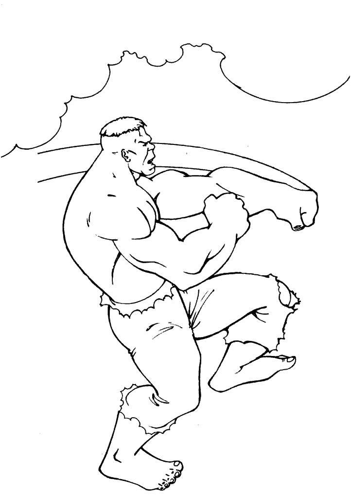 hulk para colorir