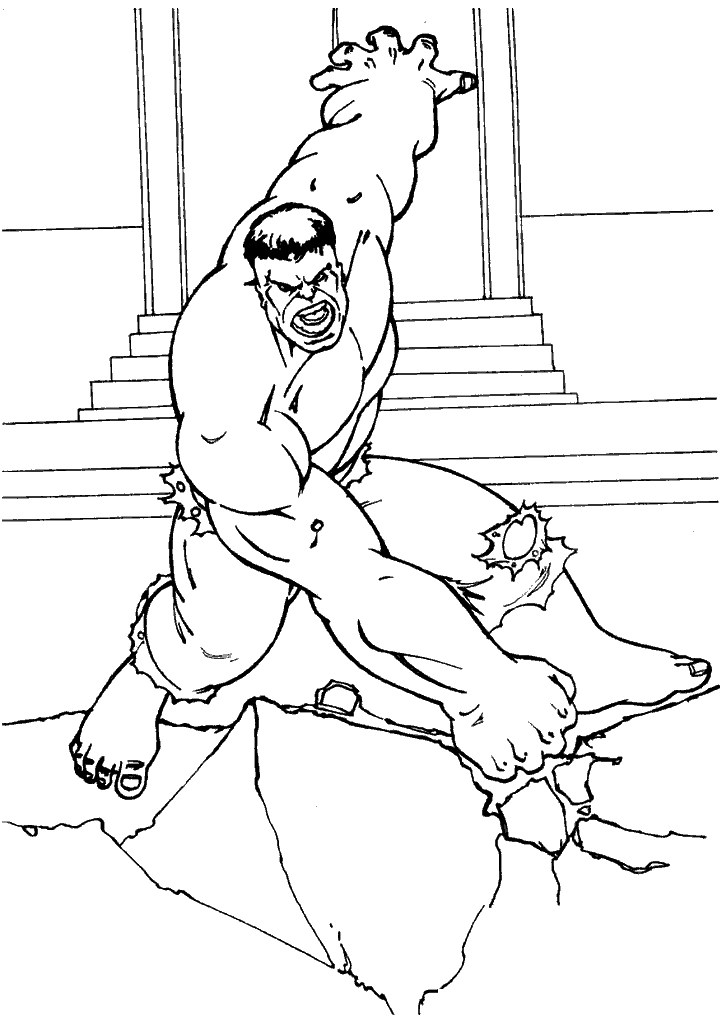 hulk para colorir