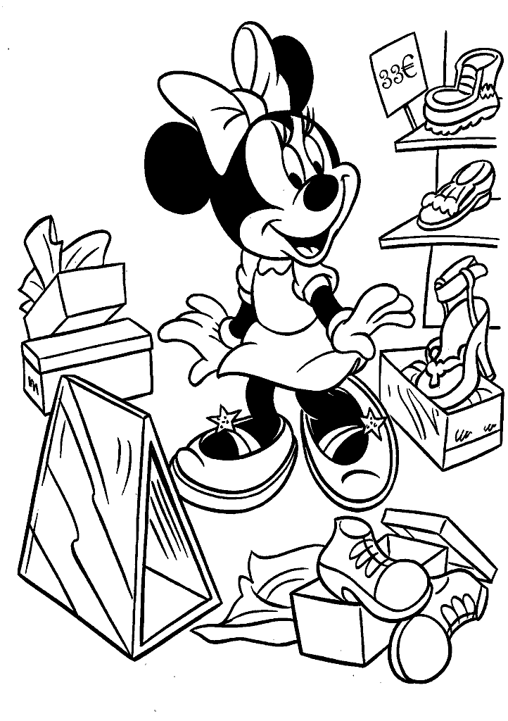 minnie para colorir