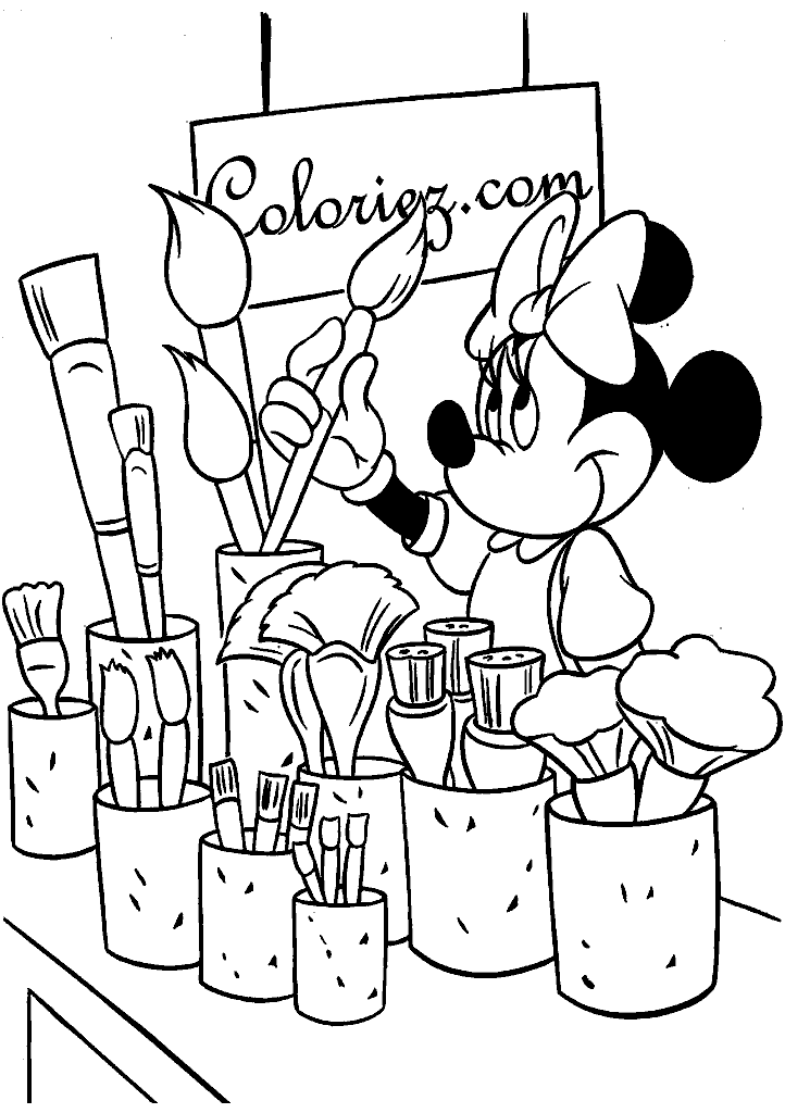 minnie para colorir