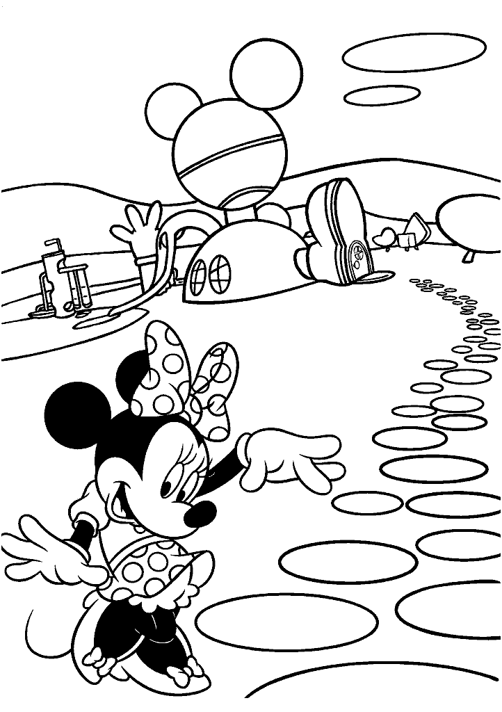 minnie para colorir